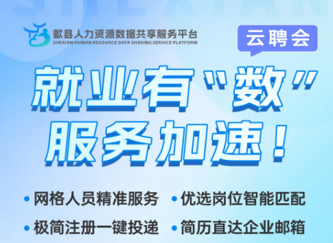 歙县百日千万网络专场招聘会（第4期）